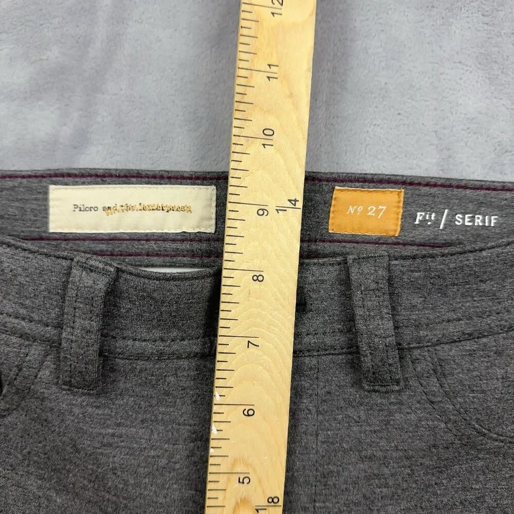 Pilcro and the Letterpress Serif Ponte Knit Skinny Pants Gray Womens Size 27